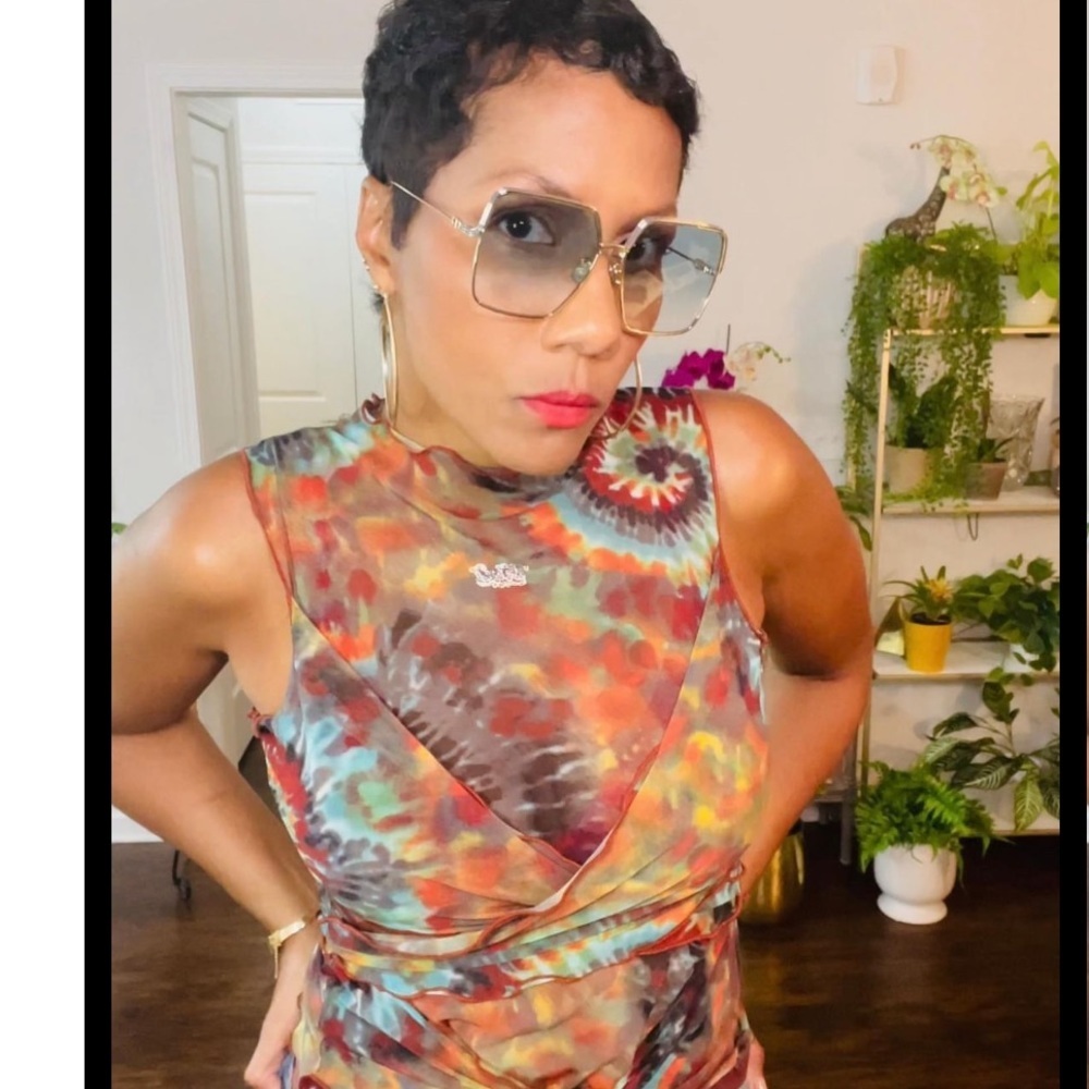 Tie Dye Sheer Top - Picture 2 of 2